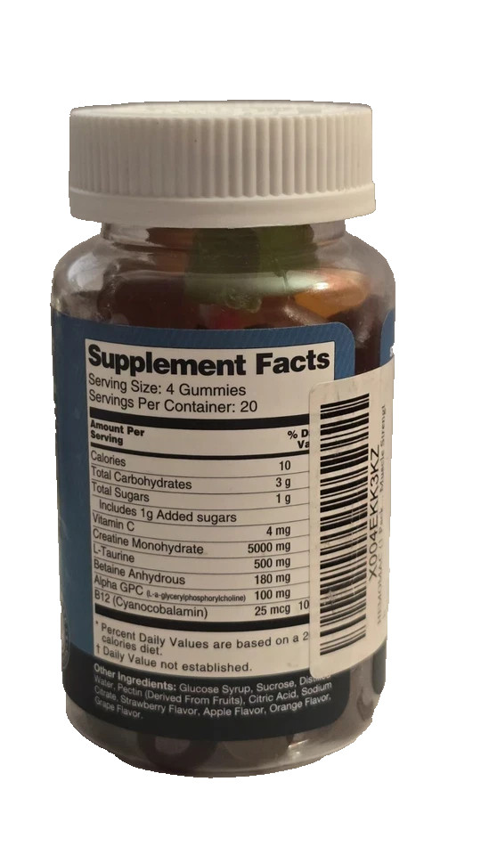 Hemomac Creatine Monohydrate 80 Gummies Vitamin B12 L-Taurine Exp: 05/2027