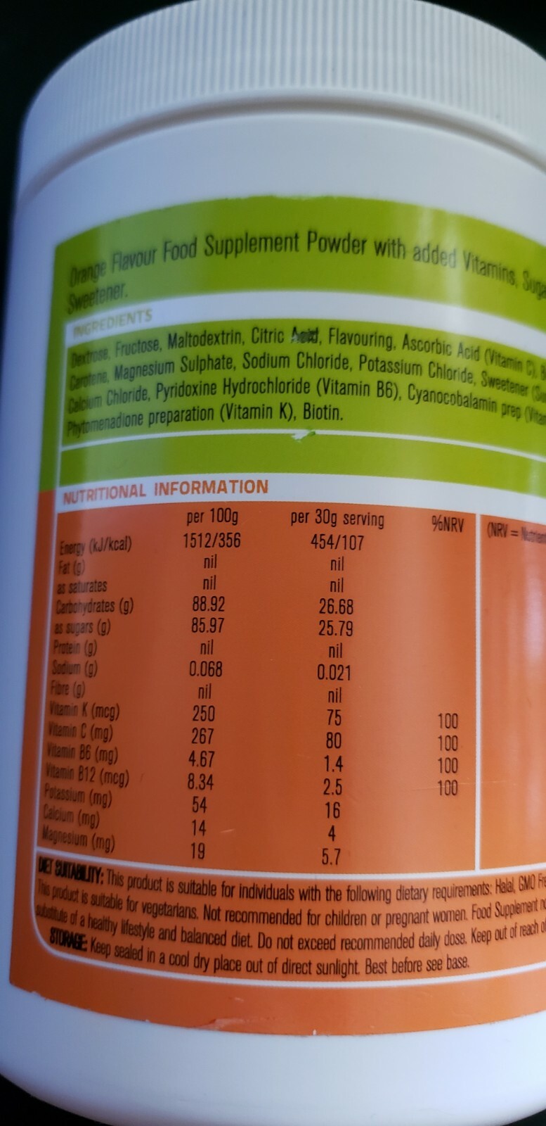 ACTIVE WOMAN Revitalise – 15 Servings – Electrifying Orange – 450g – Ex 9/2025