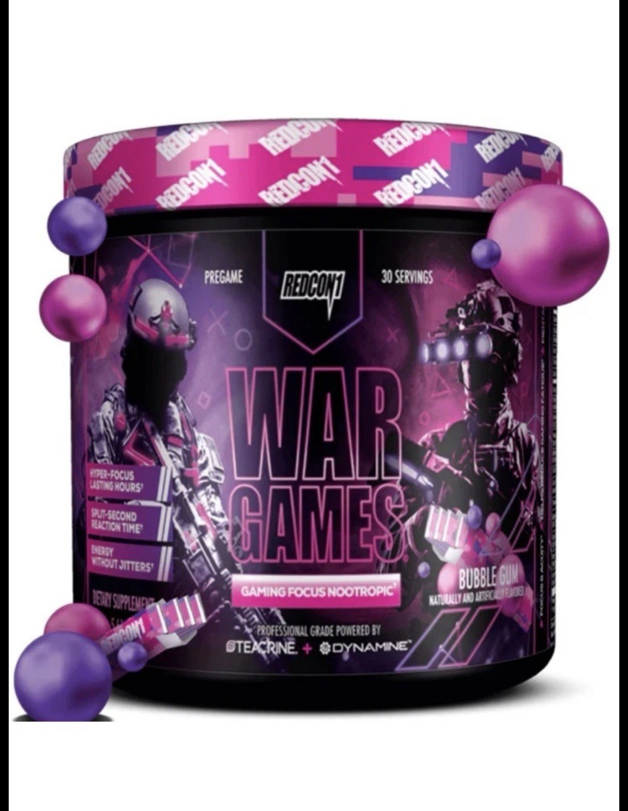 Lot of 2 Redcon1 War Games Pre Workout Bubble Gum Gaming Exp 4/27 Call Of Duty
