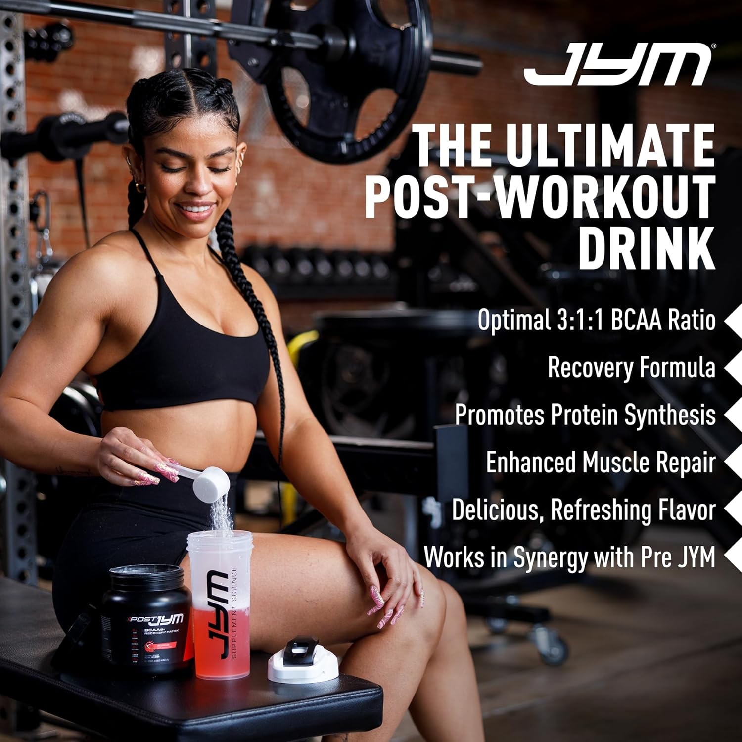 JYM Post JYM Recovery Powder – Amino, Creatine HCL, BCAA, Glutamine, 30 Servings