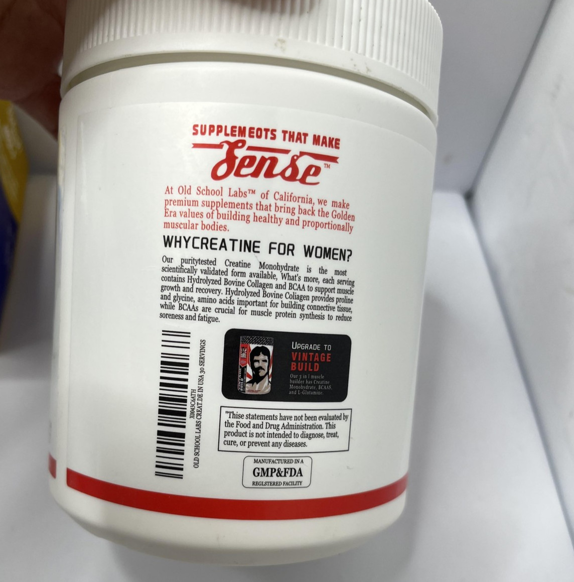 Old School Labs 2pk Creatine Monohydrate Women 240g Sugar Free Unflavored Powder
