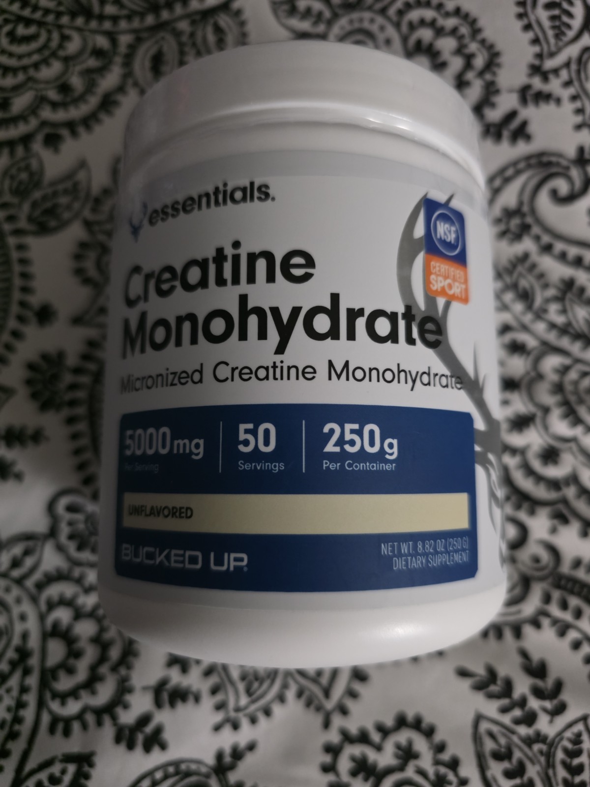 Creatine Monohydrate Micronized 250g 50 Servings 5g Unflavored Exp. 2027