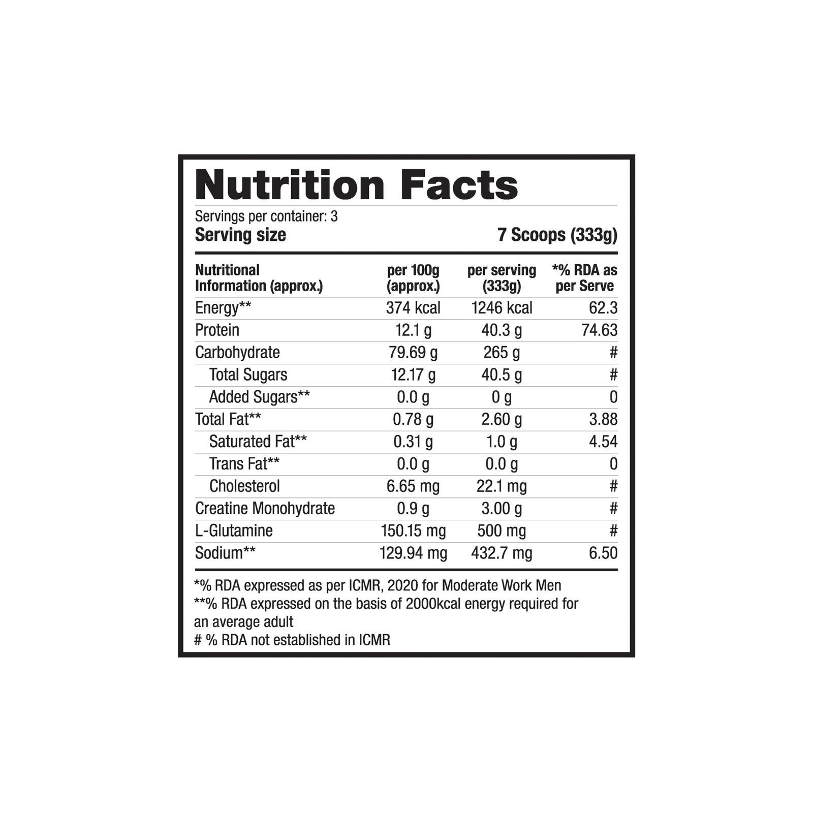 Labrada Super Mass Gainer High Calorie Protein Powder Chocolate 1kg