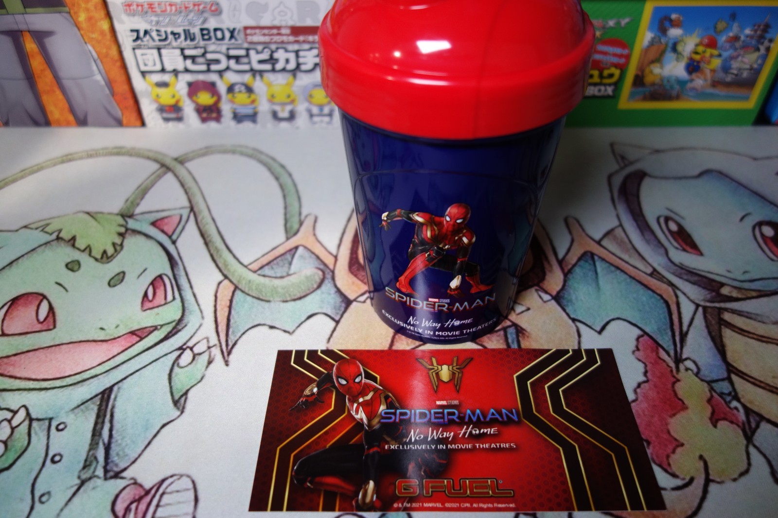 Spiderman No Way Home Red and Blue G fuel Collector’s Box Brand New On Hand!