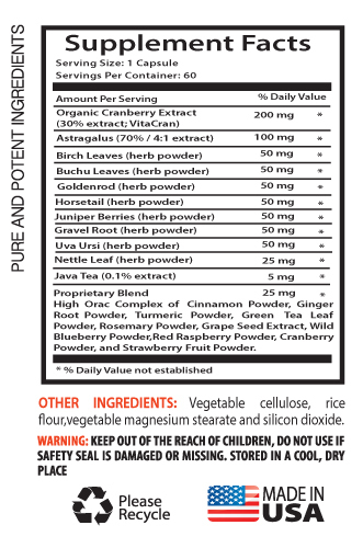 Herb Extract – KIDNEY SUPPORT – Bladder Health – Kidney Boost – 2 B 120 Ct
