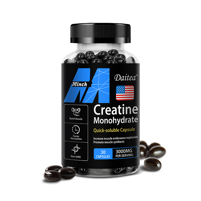 Creatine Monohydrate Strengthen Muscles Improve Strength Power 30-120 Capsule