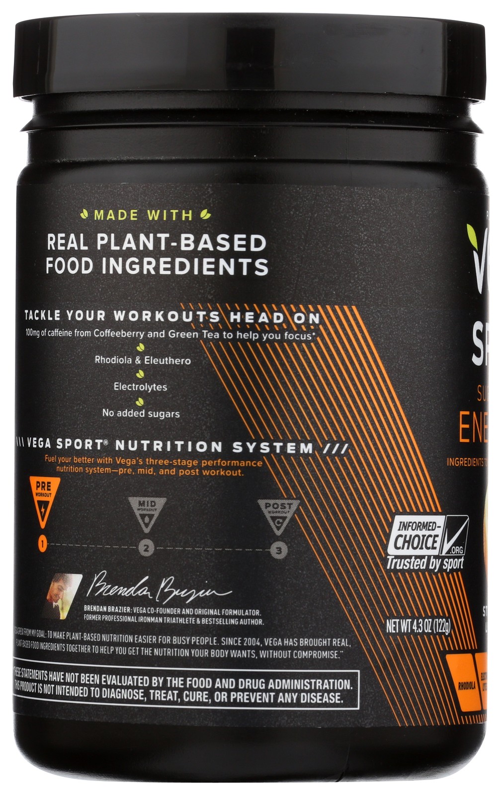 Vega Sugar-Free Sport Energizer Strawberry Lemonade 4.3 Oz 1 Pack