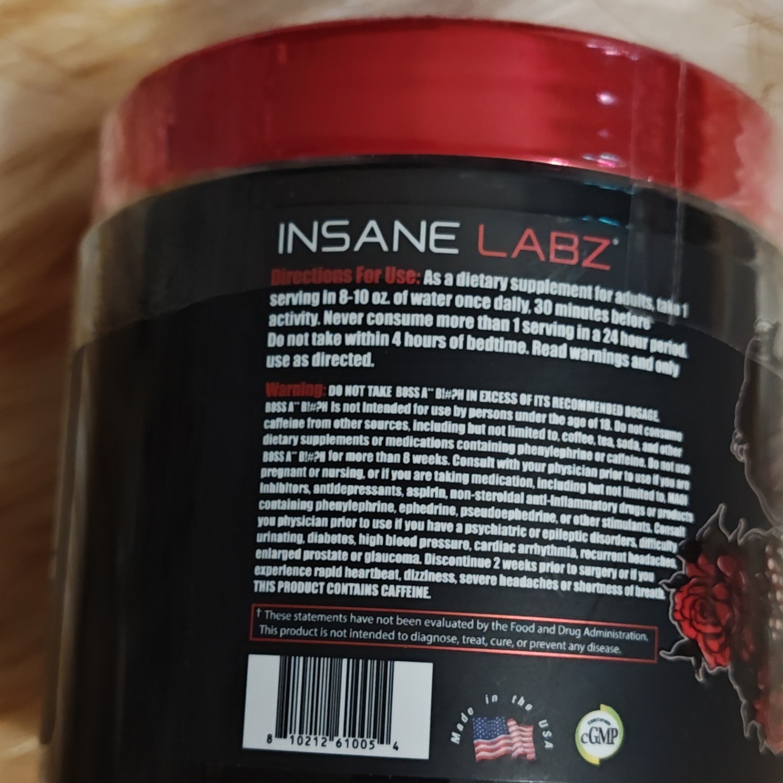 Insane Labz Boss A** B!#?H Women’s Pre-Workout Powder Cherry 30 Servings
