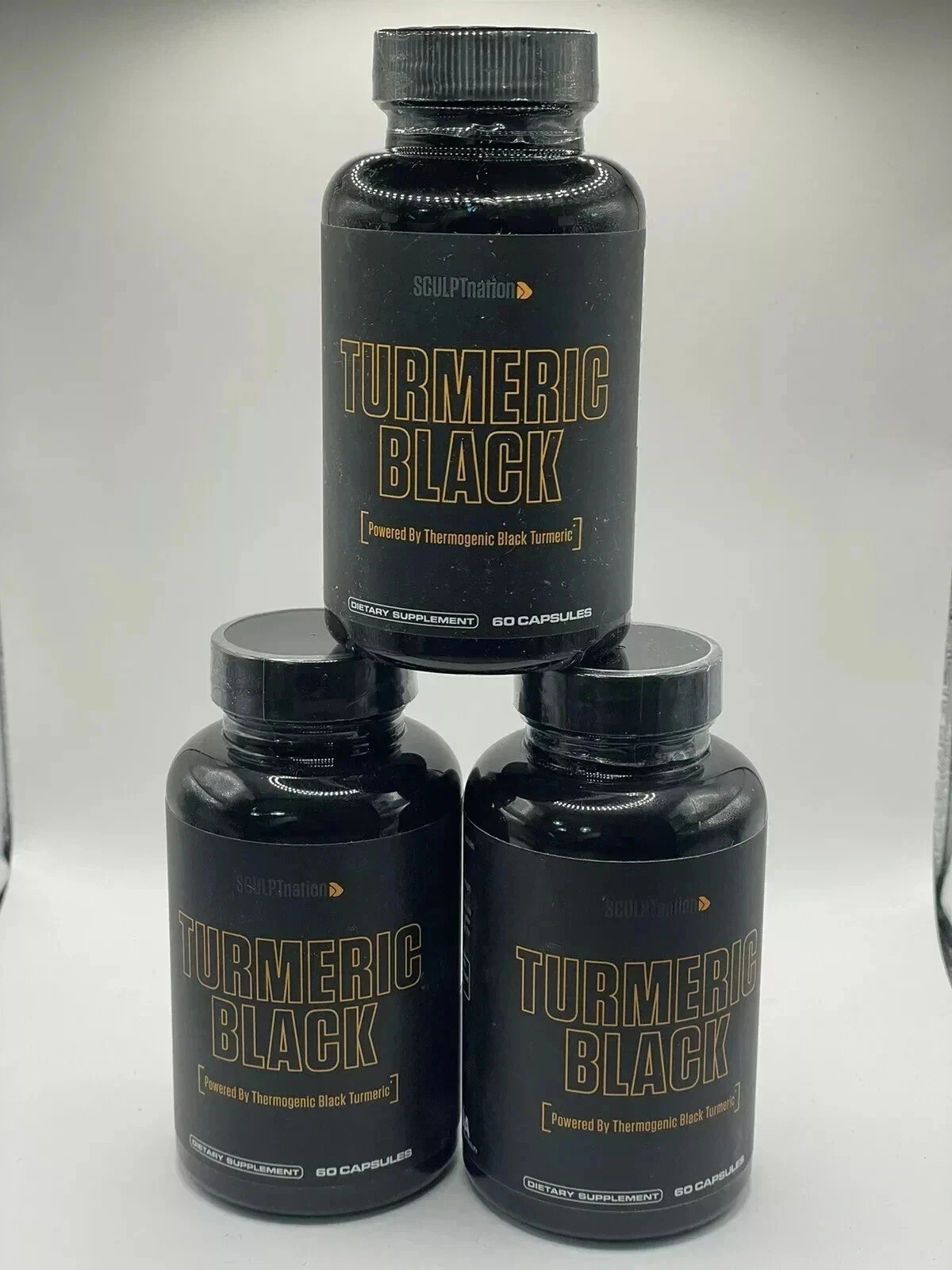 Turmeric Black Sculptnation Fatigue Muscle Build Fat Burn Bloating Treat. 2 Pack