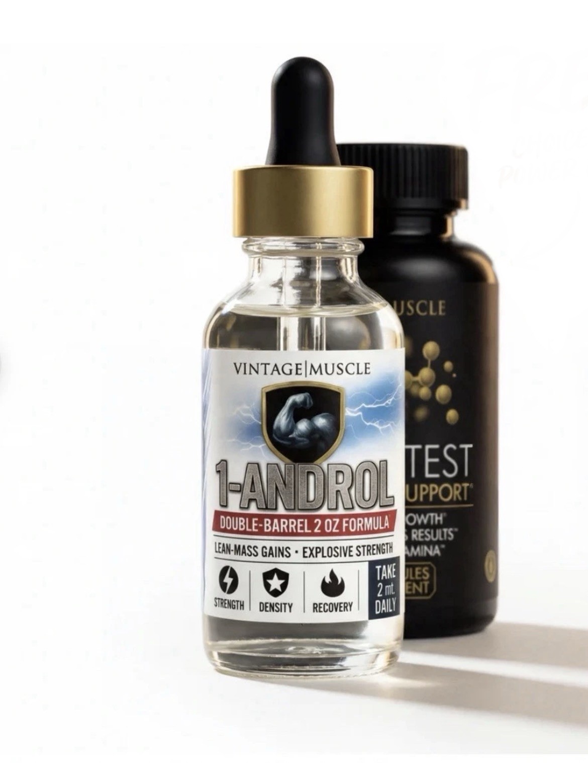 1-Androl Stack Muscle/Strength Gains 2 Step Pre Cursor By Vintage Muscle 💪💧
