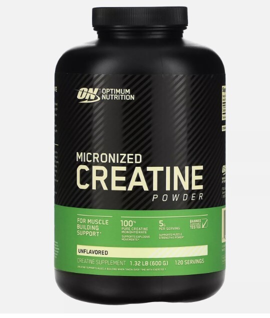 New Optimum Nutrition Micronized Creatine Powder, Unflavored, 1.32 lb (600 g)