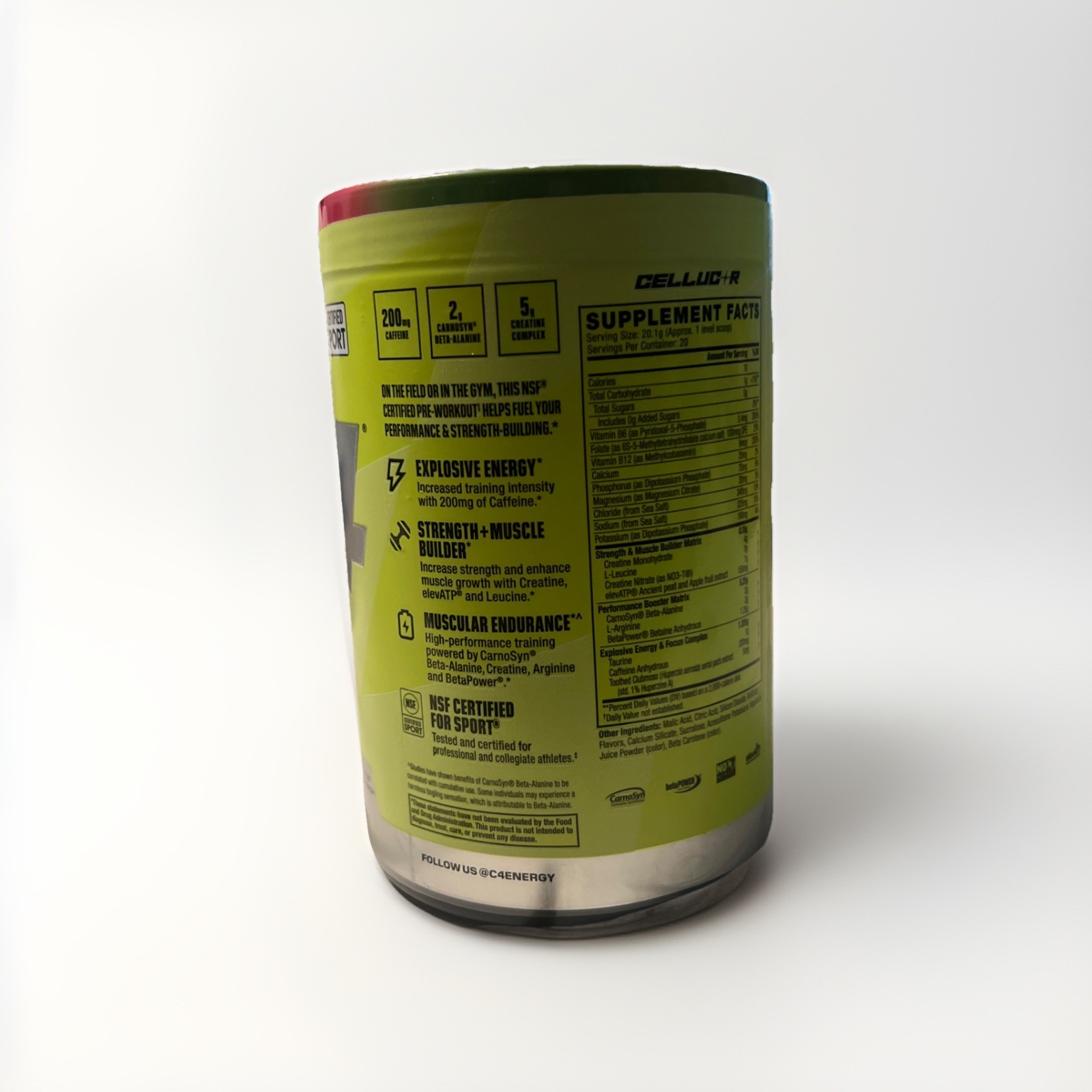 C4 Sport Strength, Pre-Workout, Fruit Punch 14.2oz 03/26 ENERGY Endurance SEALED