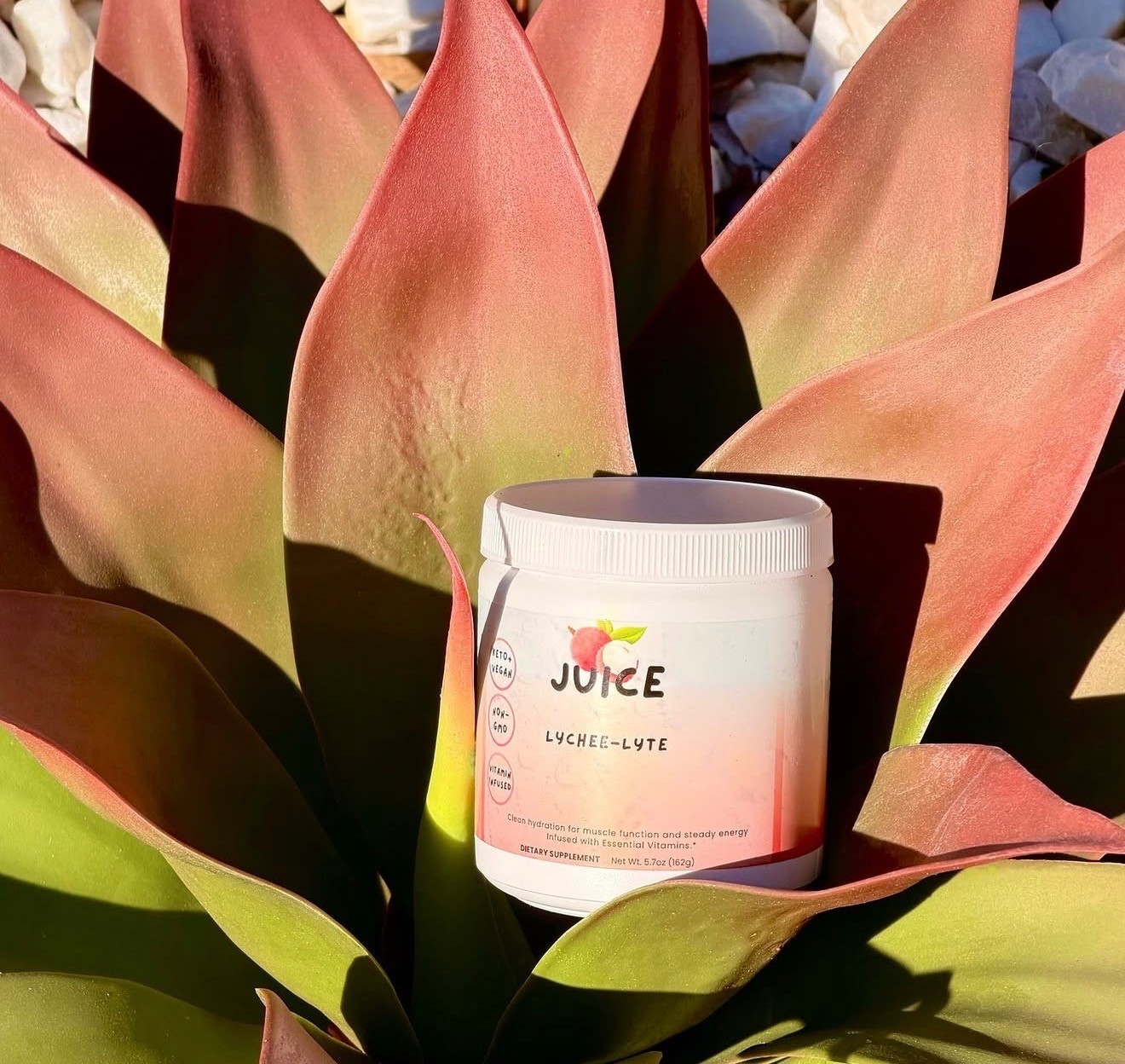 JUICE ELECTROLYTES Lychee-zero sugar, Keto, non-GMO, B Vitamins