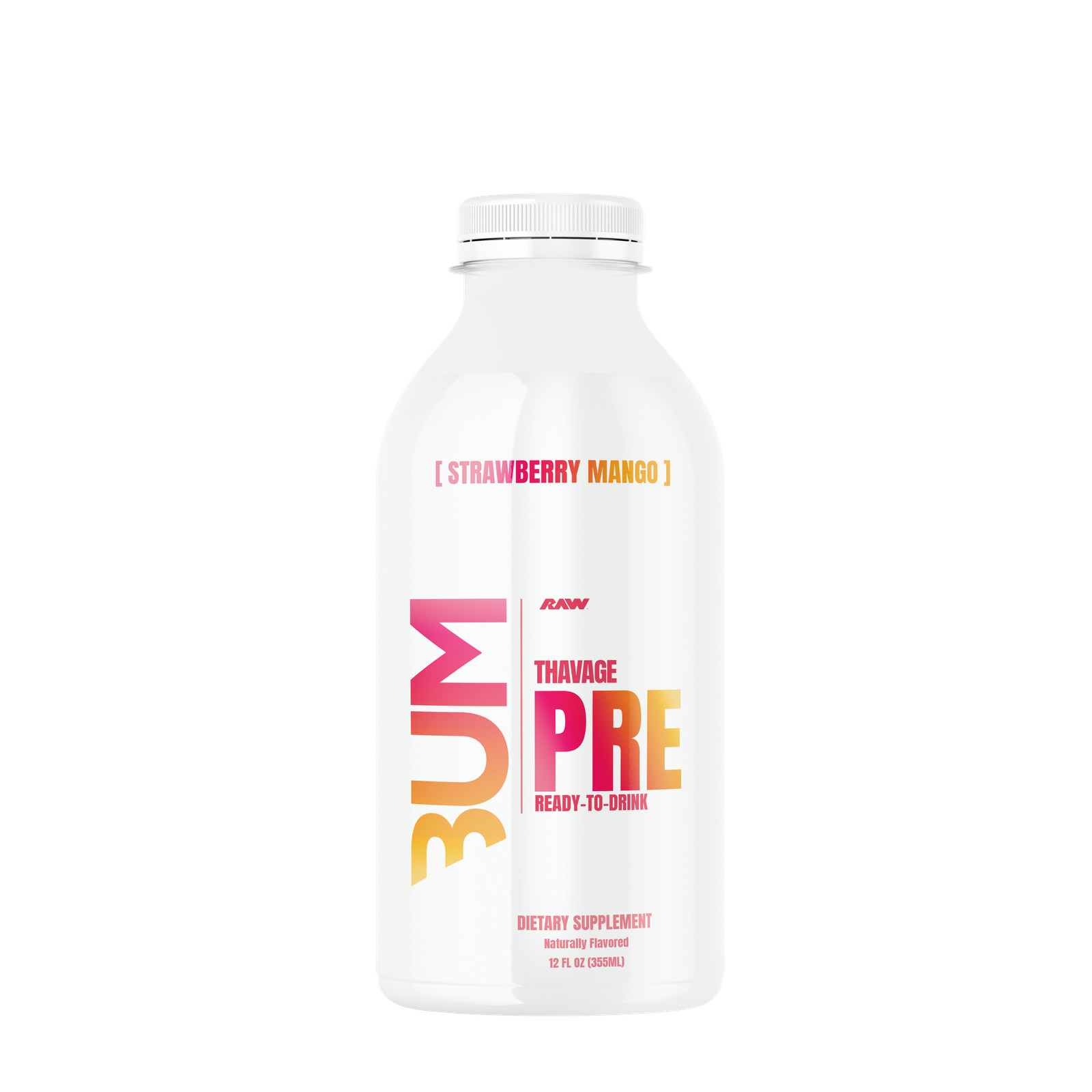 Thavage Preworkout RTD – Strawberry Mango – 12 oz. (12 Bottles)