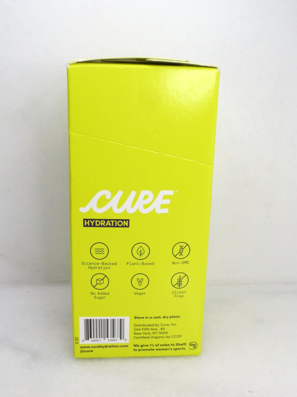 CURE HYDRATION MAIN SQUEEZE LEMON DAILY ELECTROLYTE MIX 8 PACKETS EXP: 2026 2PCS