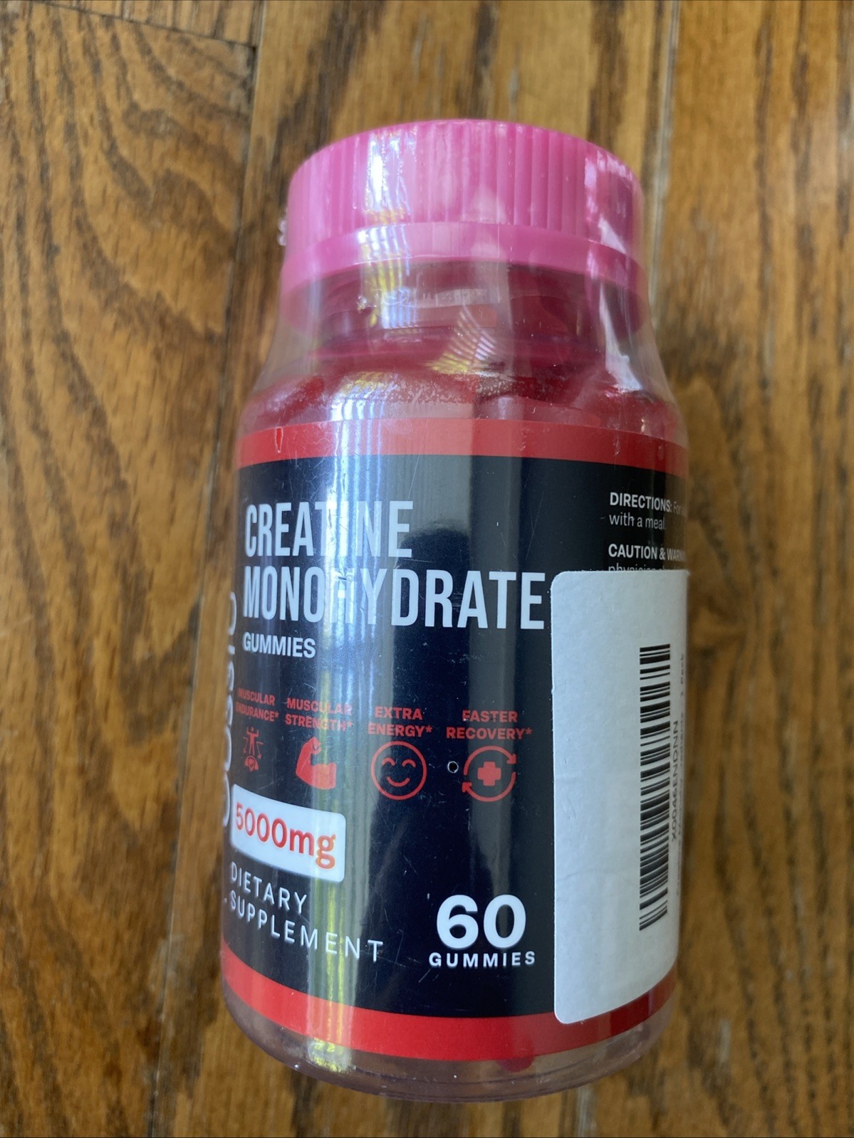 Creatine Monohydrate Gummies 5g Enhance Brain Function + Build Muscle – 60 Count