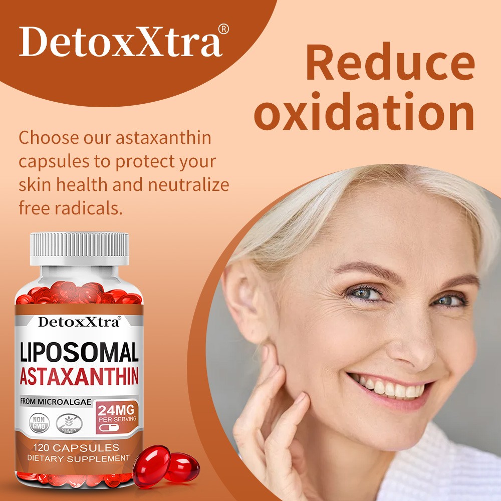 Liposomal Astaxanthin Supplement,120 Capsules,Joint,Eye,Skin And Immune
