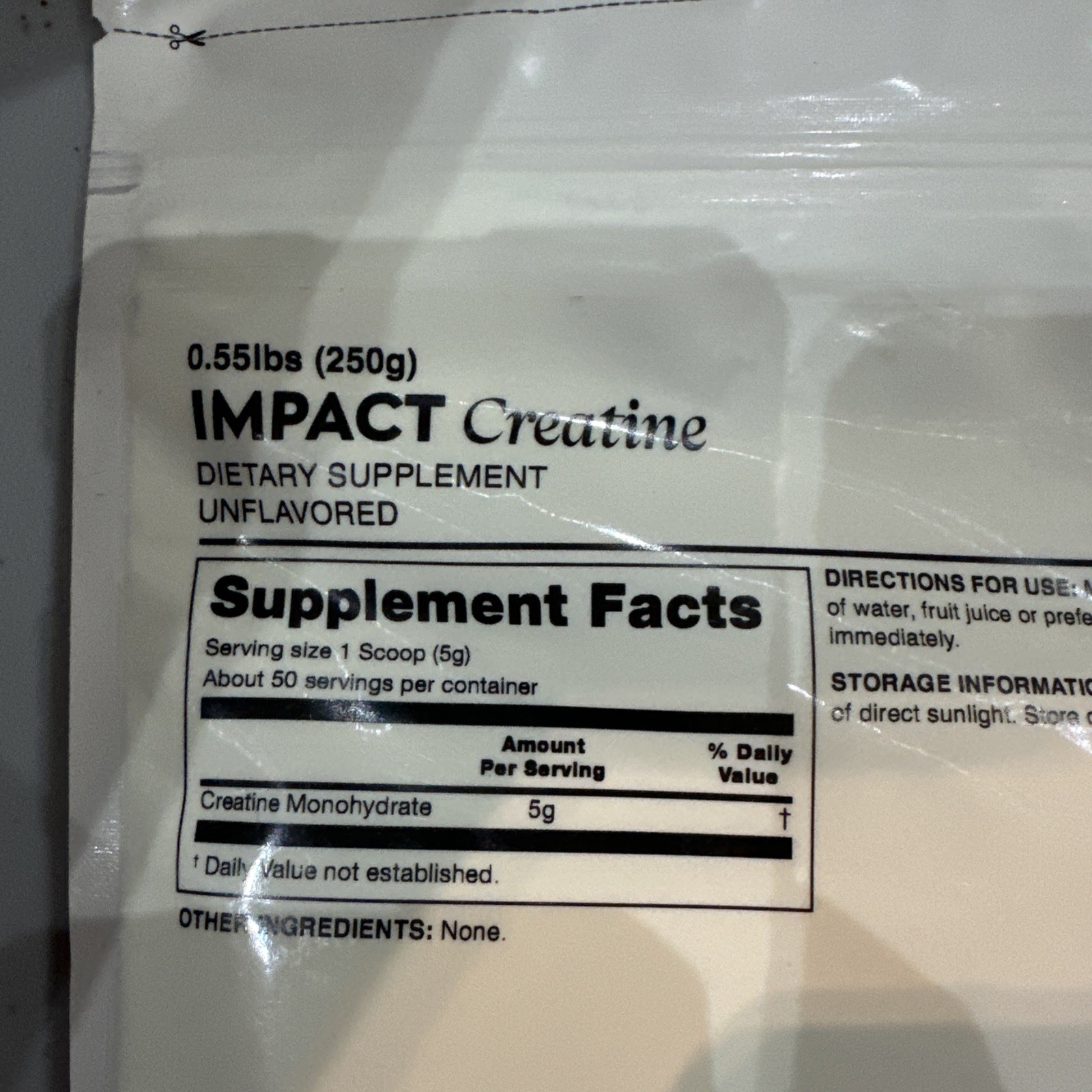 Impact Creatine 50 Servings , 0.55 Lbs (250 G) Great Creatine Recovery