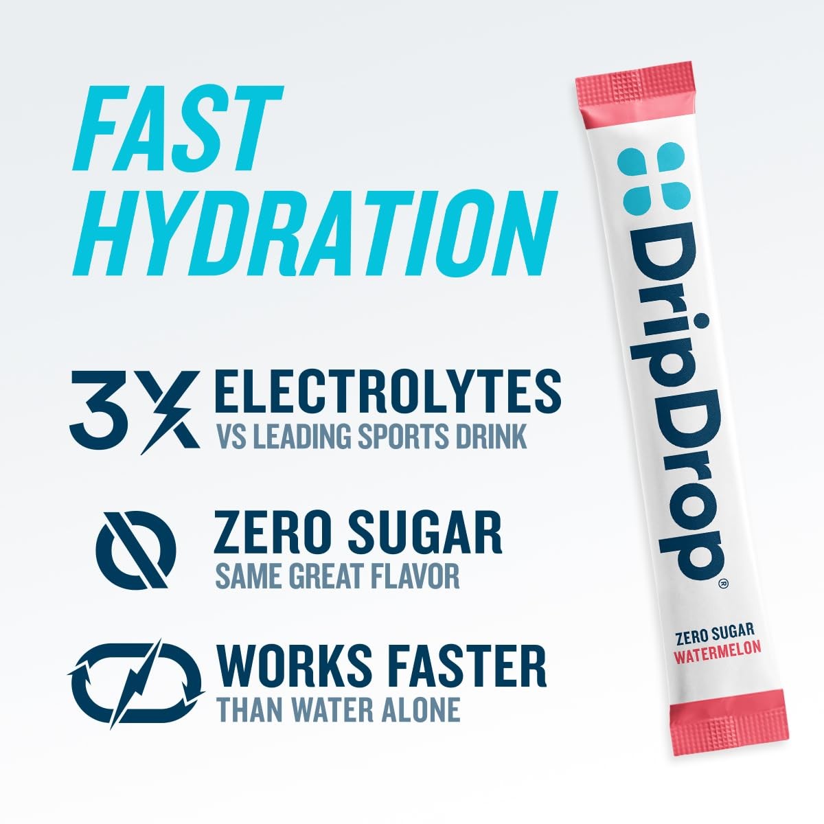 Dripdrop Sugar Hydration Packets – Zero Classic Variety Pack – Single Serve