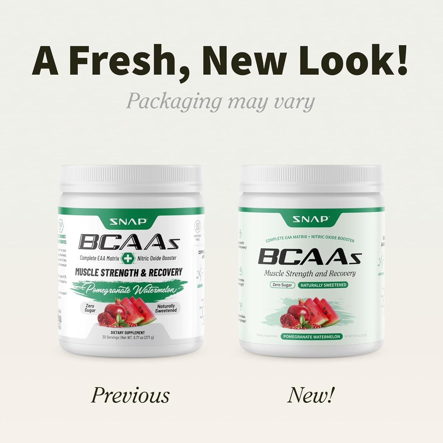 Snap Supplements BCAA Powder – 5g Vegan Branched Chain Amino Acids (2:1:1 Leucin