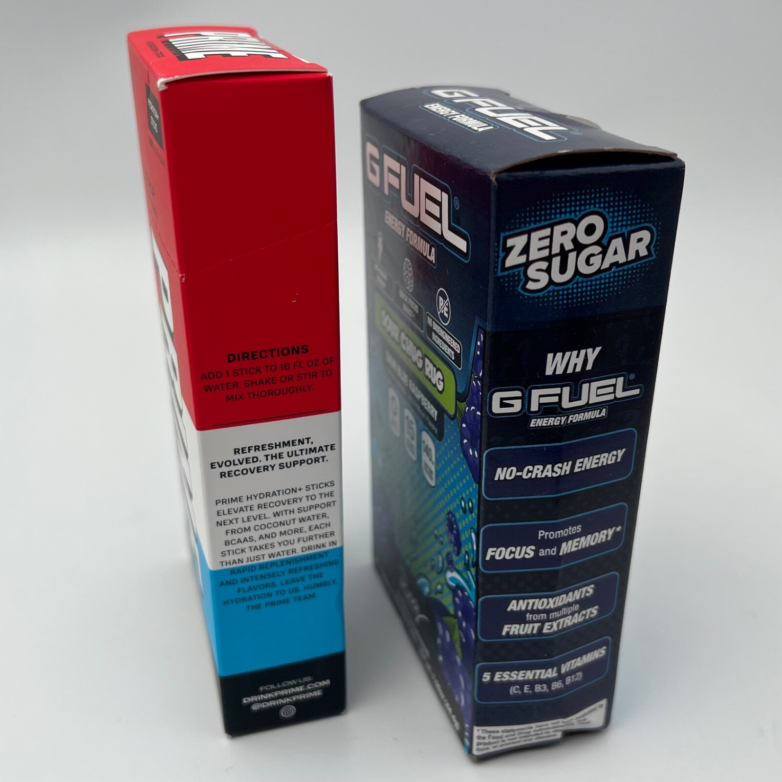 PRIME ICE POP + G FUEL SOUR CHUG RUG Hydration Sticks (12 sticks total)