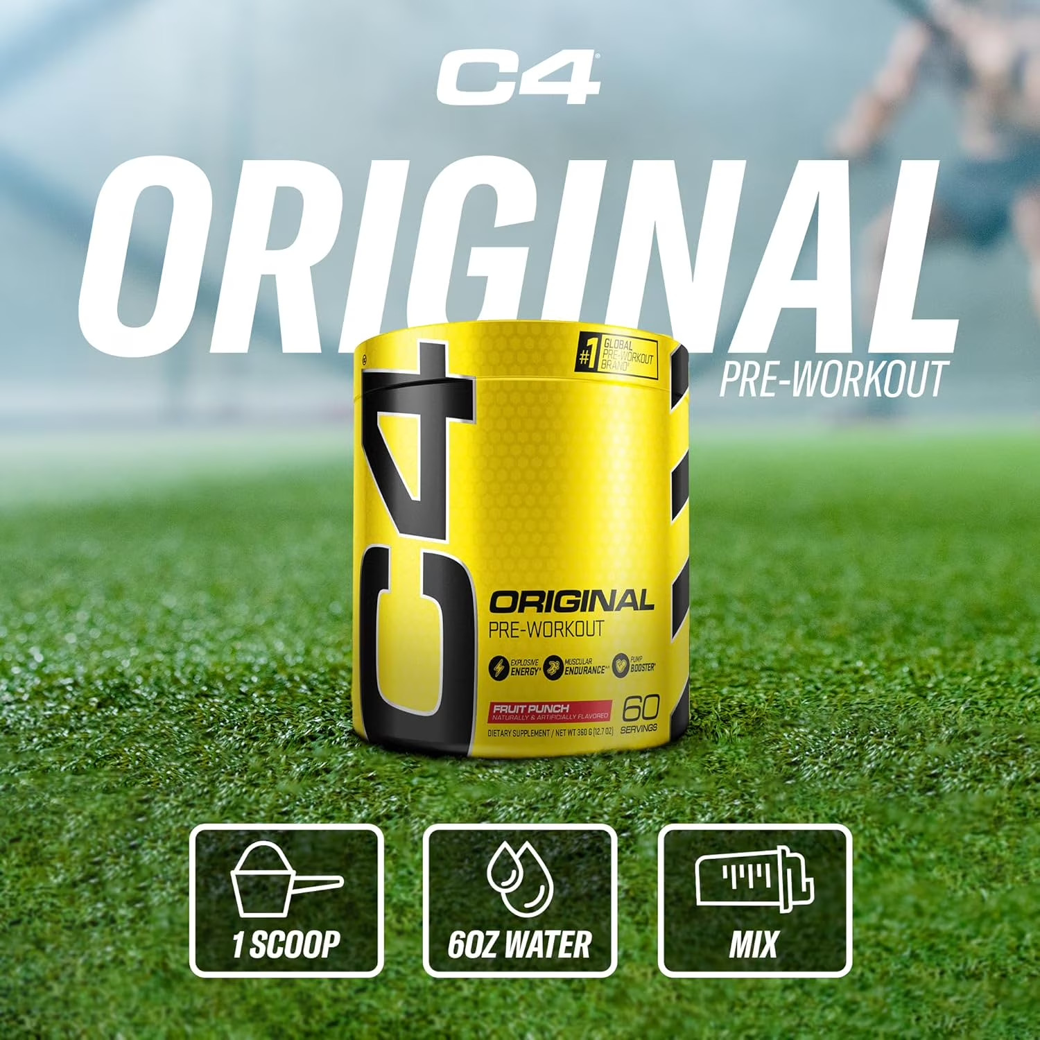 C4 Original Pre Workout Powder, Fruit Punch, 30 Servings