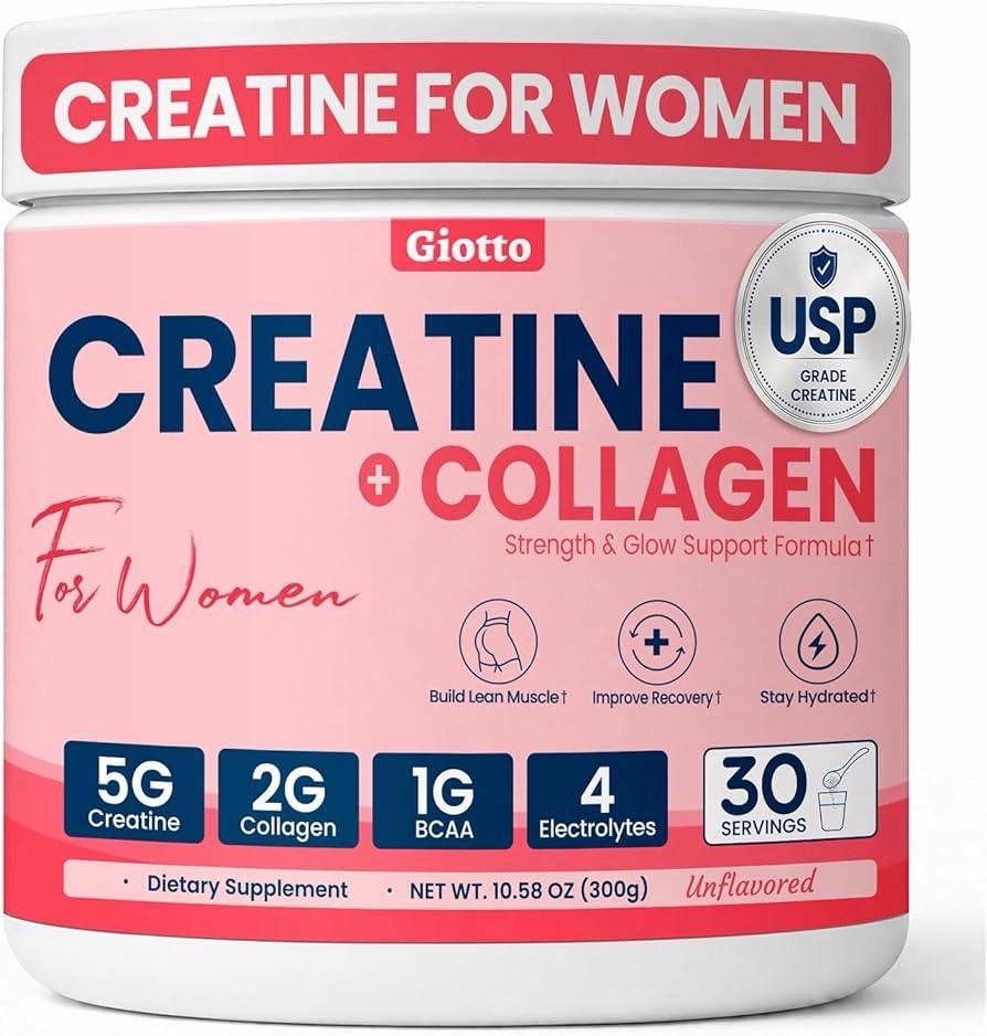 Creatine for Women, USP Grade Micronized Creatine Monohydrate Powder with Col…