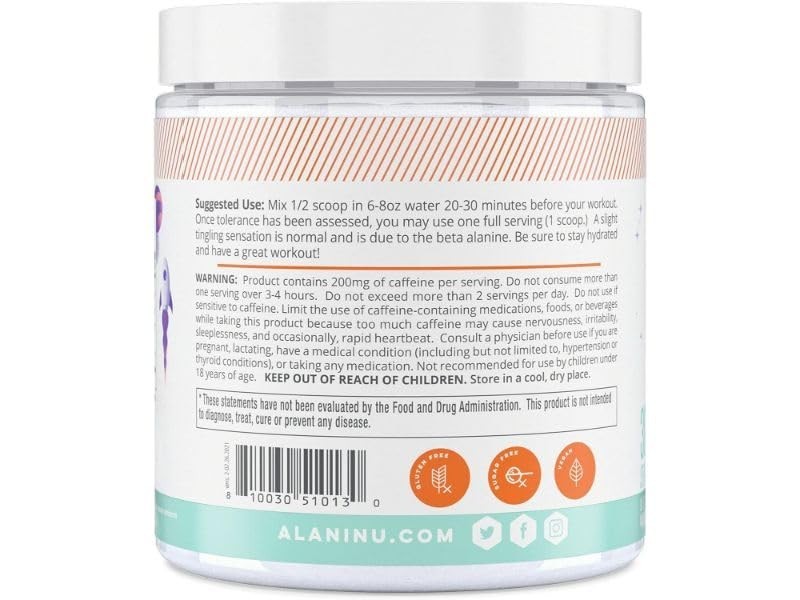 Sugar-Free Energy Boost Pre Workout with L-Theanine and Citrulline – 30 Servings