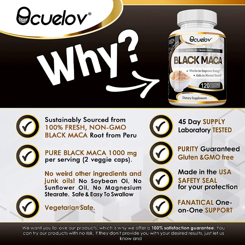 Black Maca Capsules Support Increased Energy* Mental Health