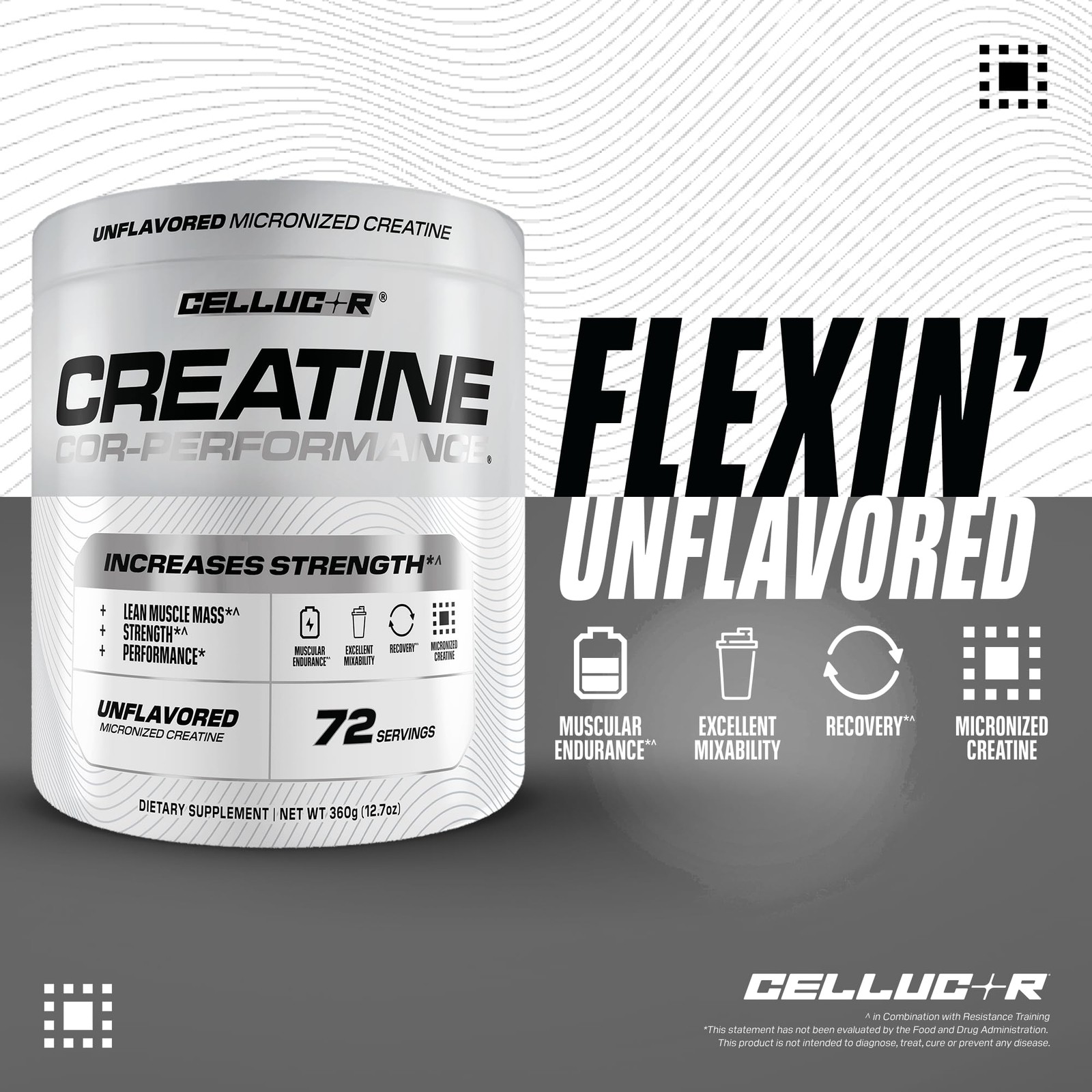 Cellucor Cor-Performance Creatine Monohydrate 12.69 Ounce (Pack of 1), White