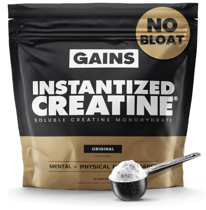 Gains in Bulk Instantized Creatine Monohydrate, Unflavored, 30 Servings