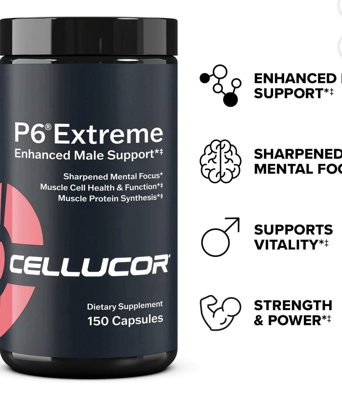 Cellucor P6 Extreme STRENGTH / LEAN MUSCLE / ENERGY – 150 Capsules