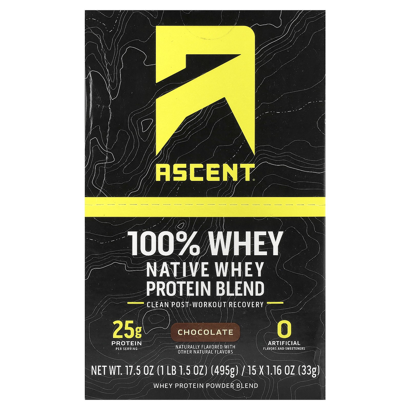 Native Whey Protein Blend, Chocolate, 15 Packets, 1.16 oz (33 g) Each