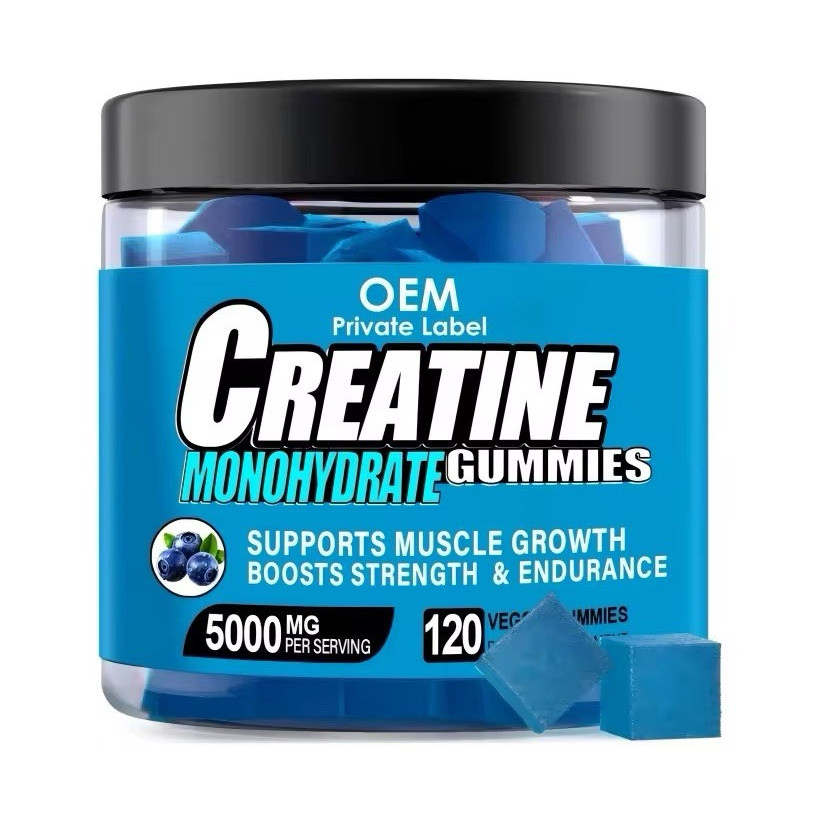 OEM Private Label Creatine Monohydrate Gummies 5000mg 120ct Vegan Blueberry