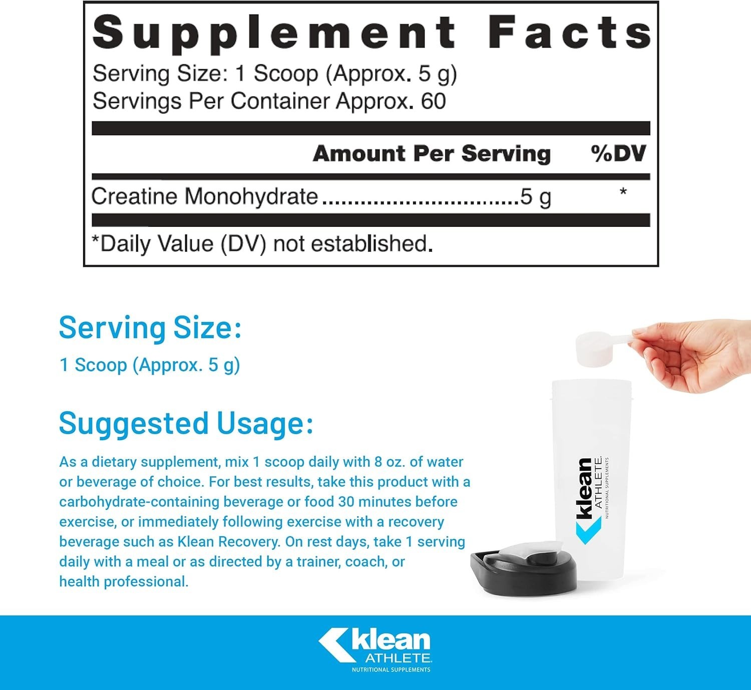 Brand New Klean Creatine – 11.1 Oz – Unflavored