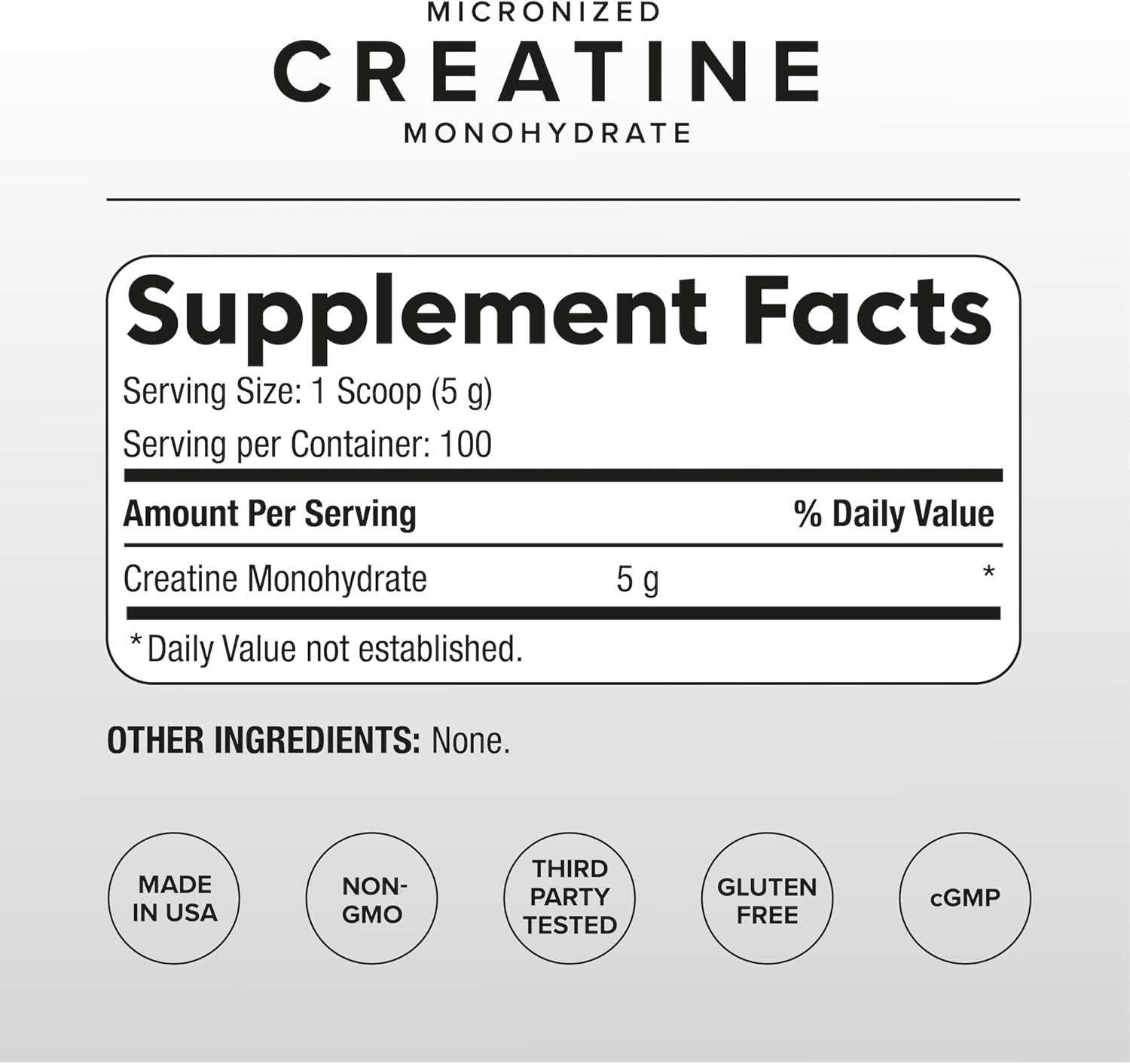 Puregen Labs Micronized Creatine Monohydrate Powder 500g Exp 12/27