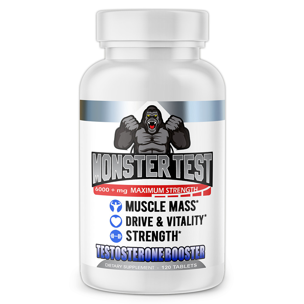 Angry Supplements Monster Test Booster 120ct + Monster Test Nitric Oxide, 2pk