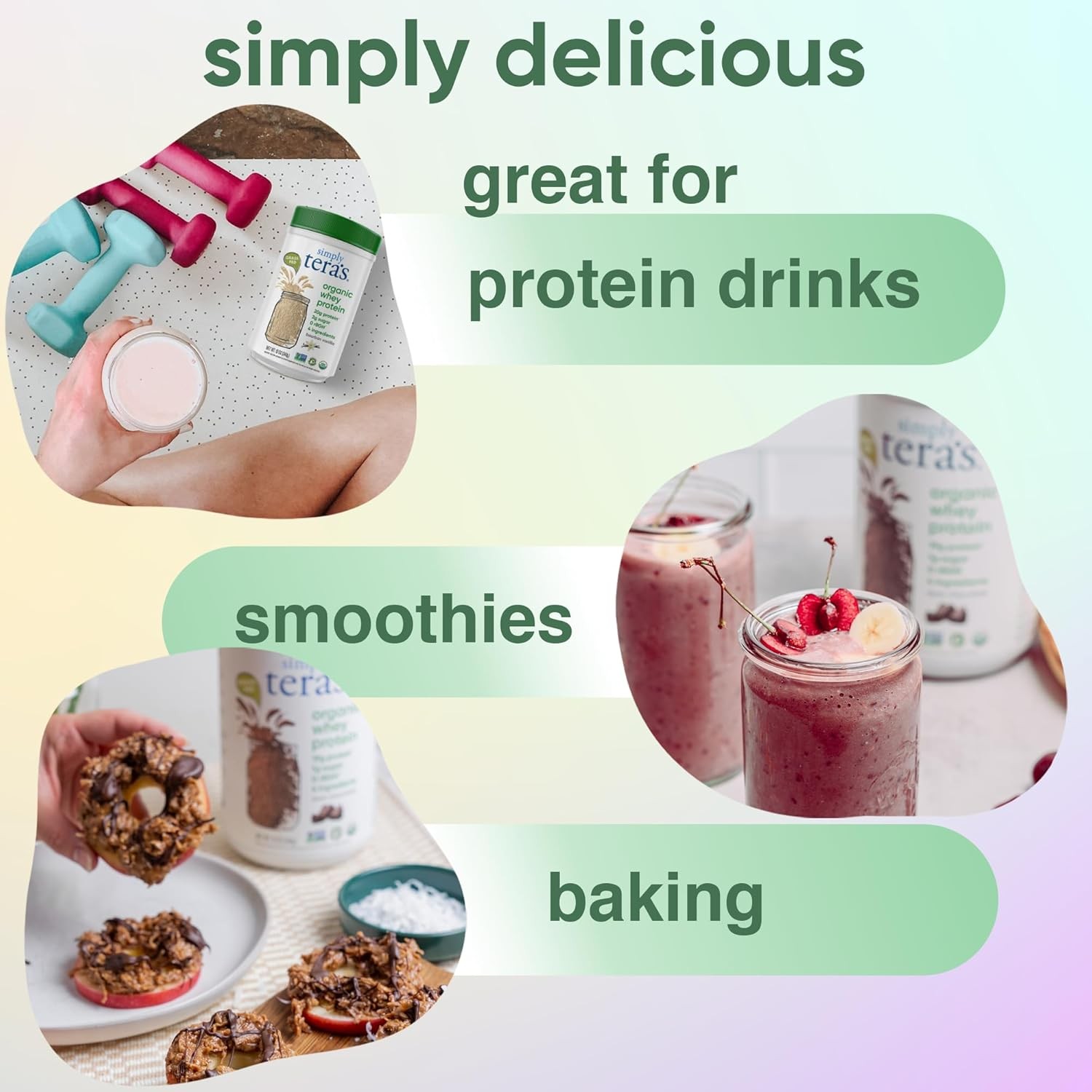 Grass Fed Whey Protein Powder Organic Non GMO Gluten Free 12oz