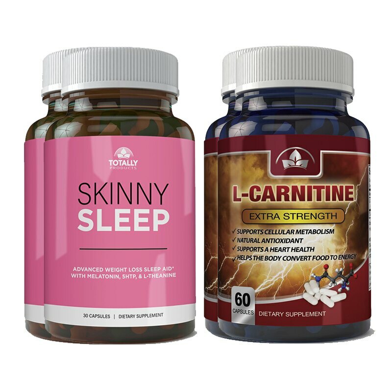 Skinny Sleep Support Weight Management & L-Carnitine Heart Health Supplements
