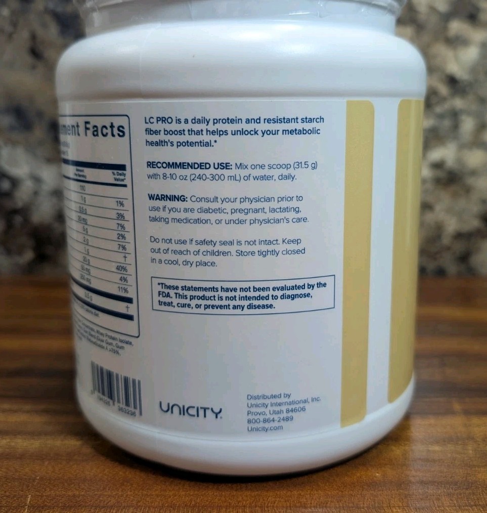 New Unicity LC Pro Protein + Resistant Starch Supplement Asian Pear 16.7oz
