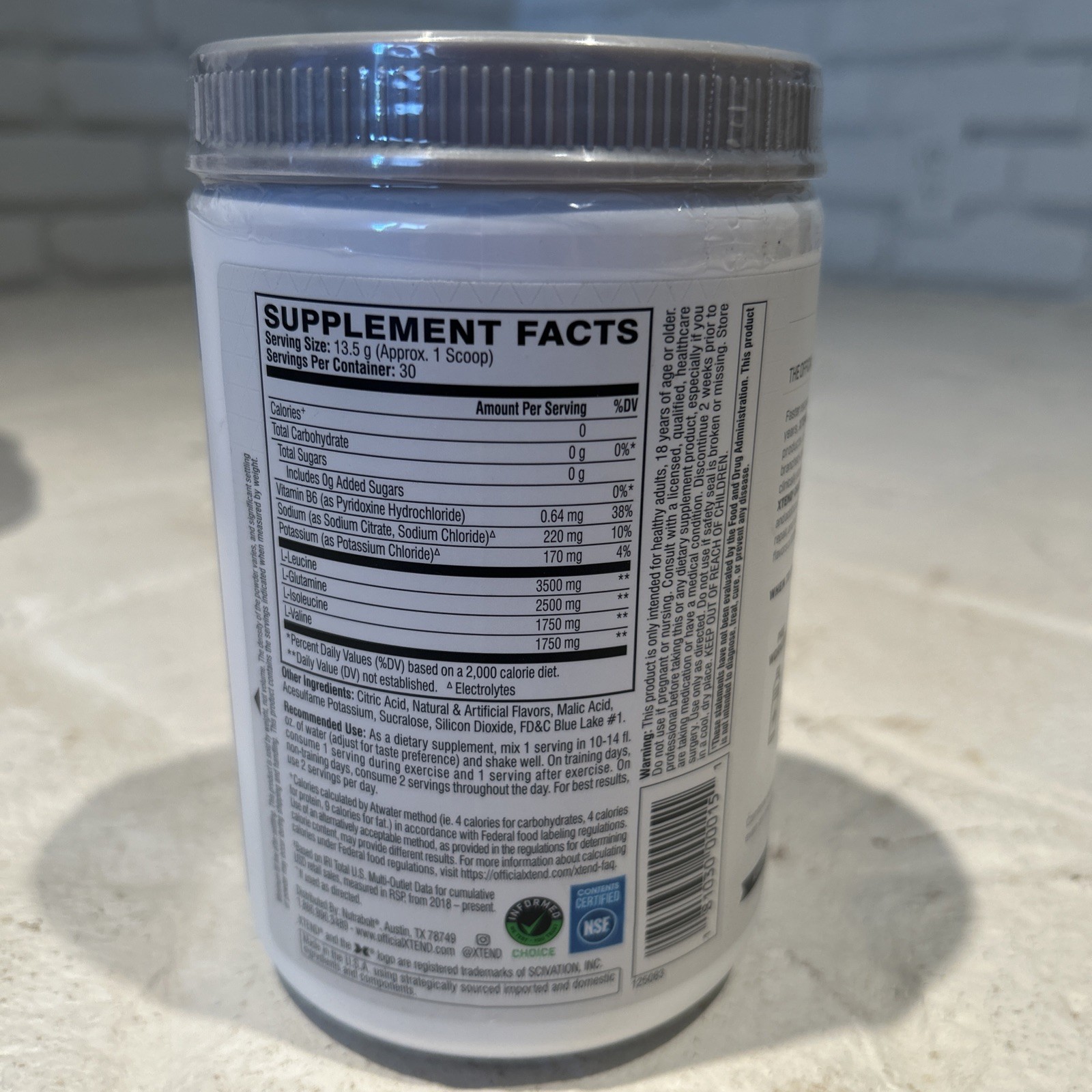 XTEND The Original BCAA Muscle Recovery Blue Raspberry ice (30 Servings)