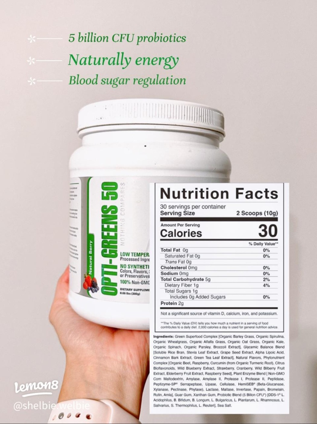 1st Phorm OPTI-GREENS 50 Powder 11 oz ( 30 Serv) Natural Berry Flavor BY 11/26