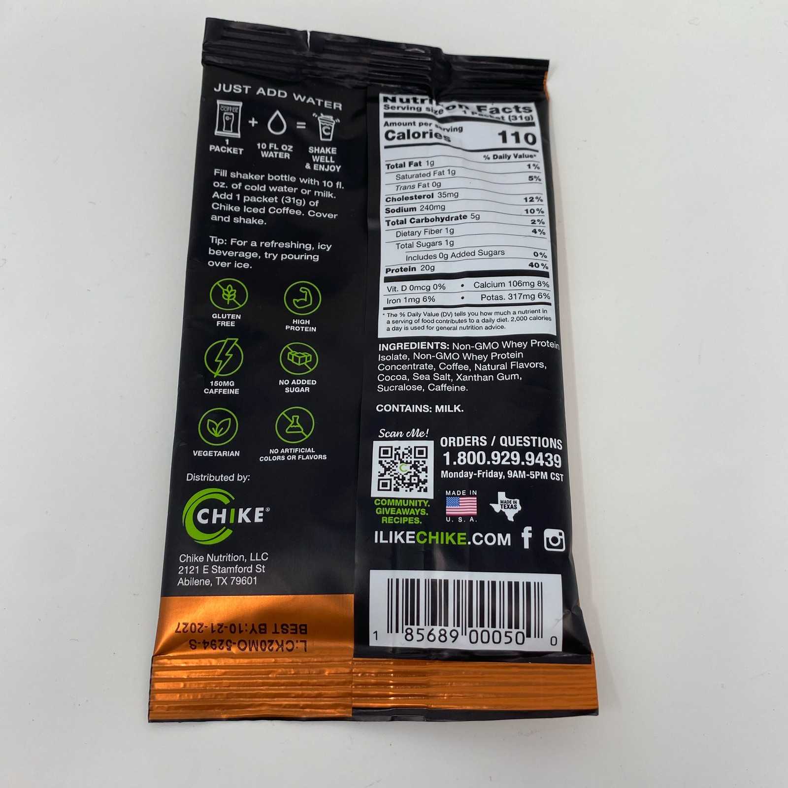 Chike Protein Iced Coffee Mocha Single-Serve Packet 1.09 oz