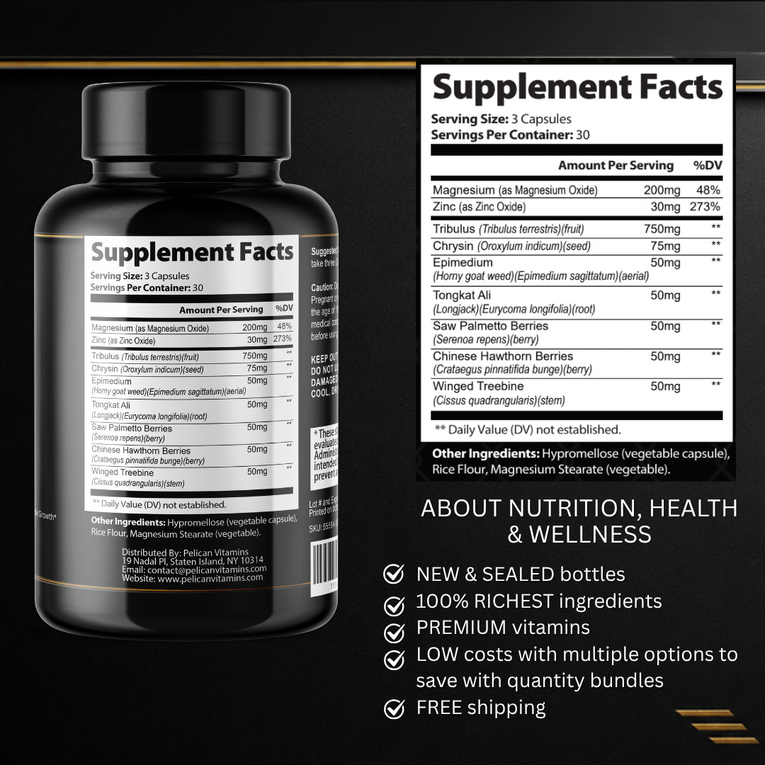 Iron Panther- Bodybuilding & Men’s Health Support- 10 Bottles- 900 Capsules