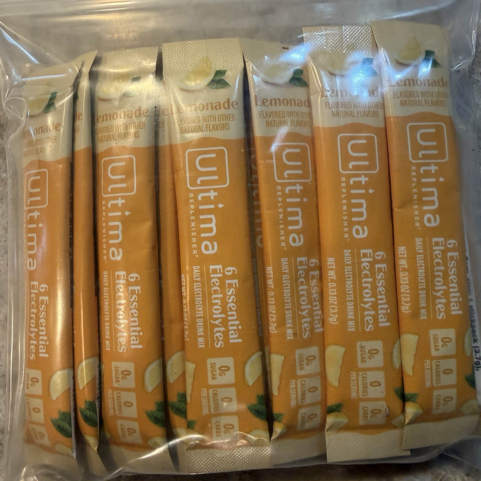100 Count Ultima Replenisher, Electrolyte Hydration Drink Mix Sticks- Lemonade