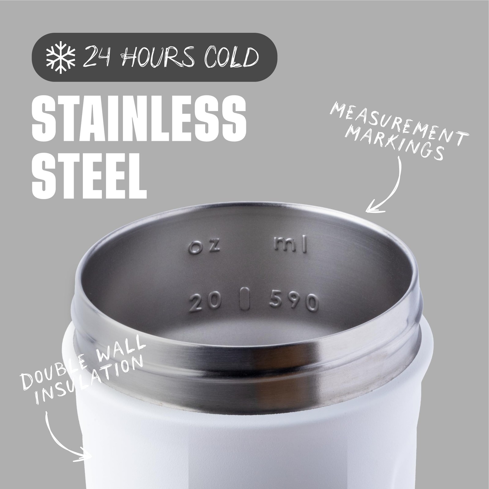 Blenderbottle Strada Shaker Cup Insulated Stainless Steel Water Bottle Wire