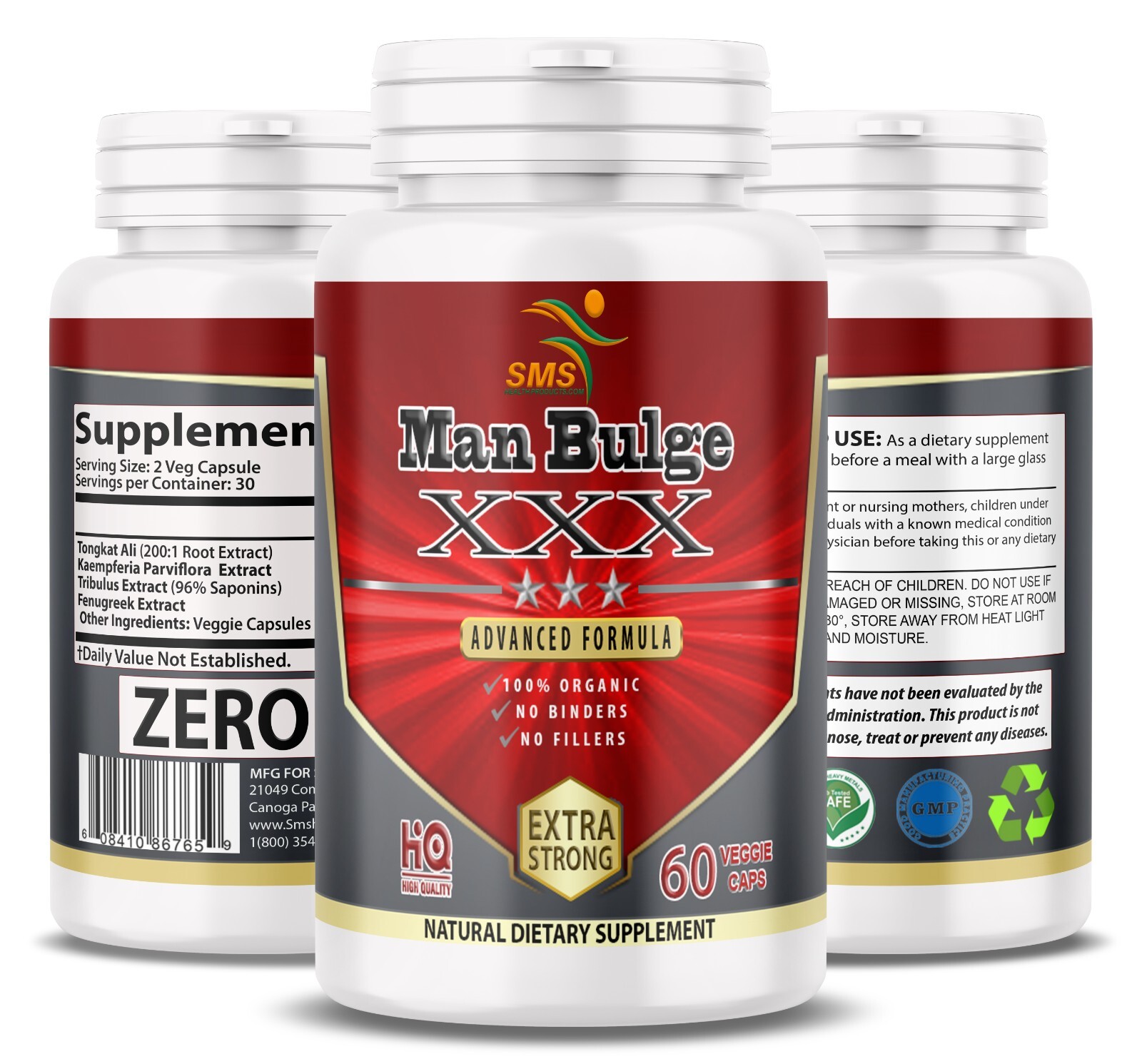 Testosterone Booster Test Men Stamina Energy Performance Pill 60 Capsules