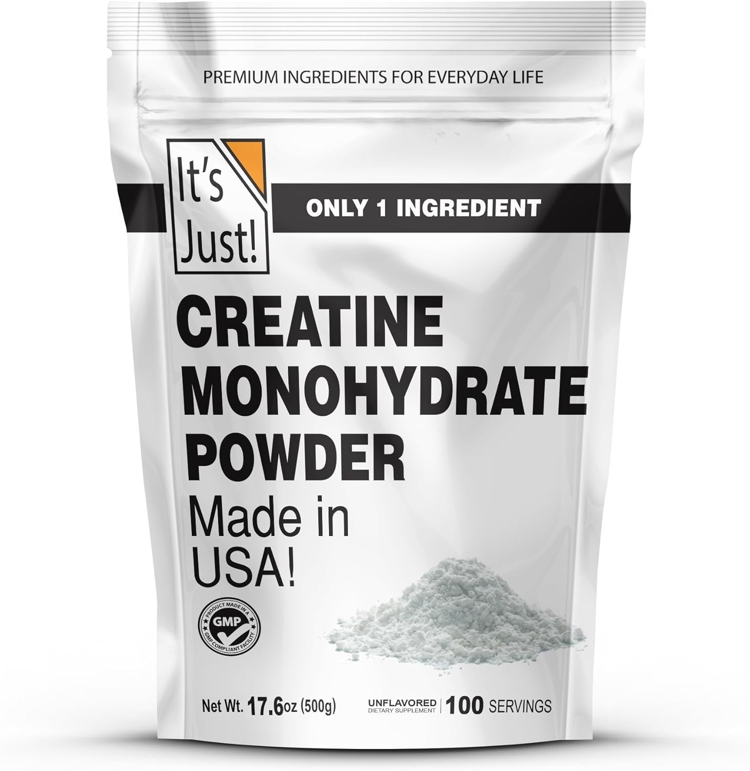 Micronized Creatine Monohydrate Powder – 500g Canister, 5g Easy Mix Serving