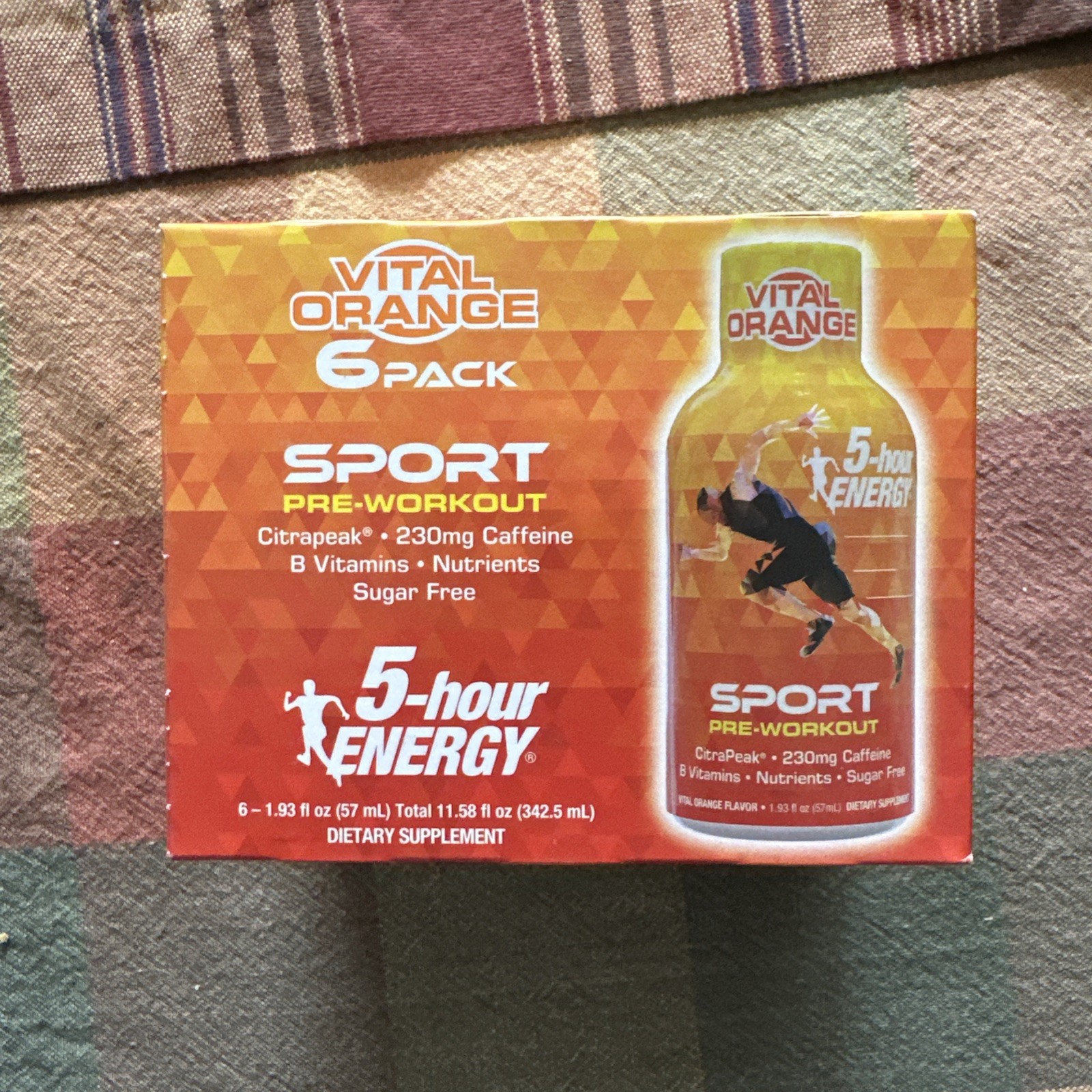5-Hour Energy, Sport Pre-Workout, Vital Orange, 6 Pack