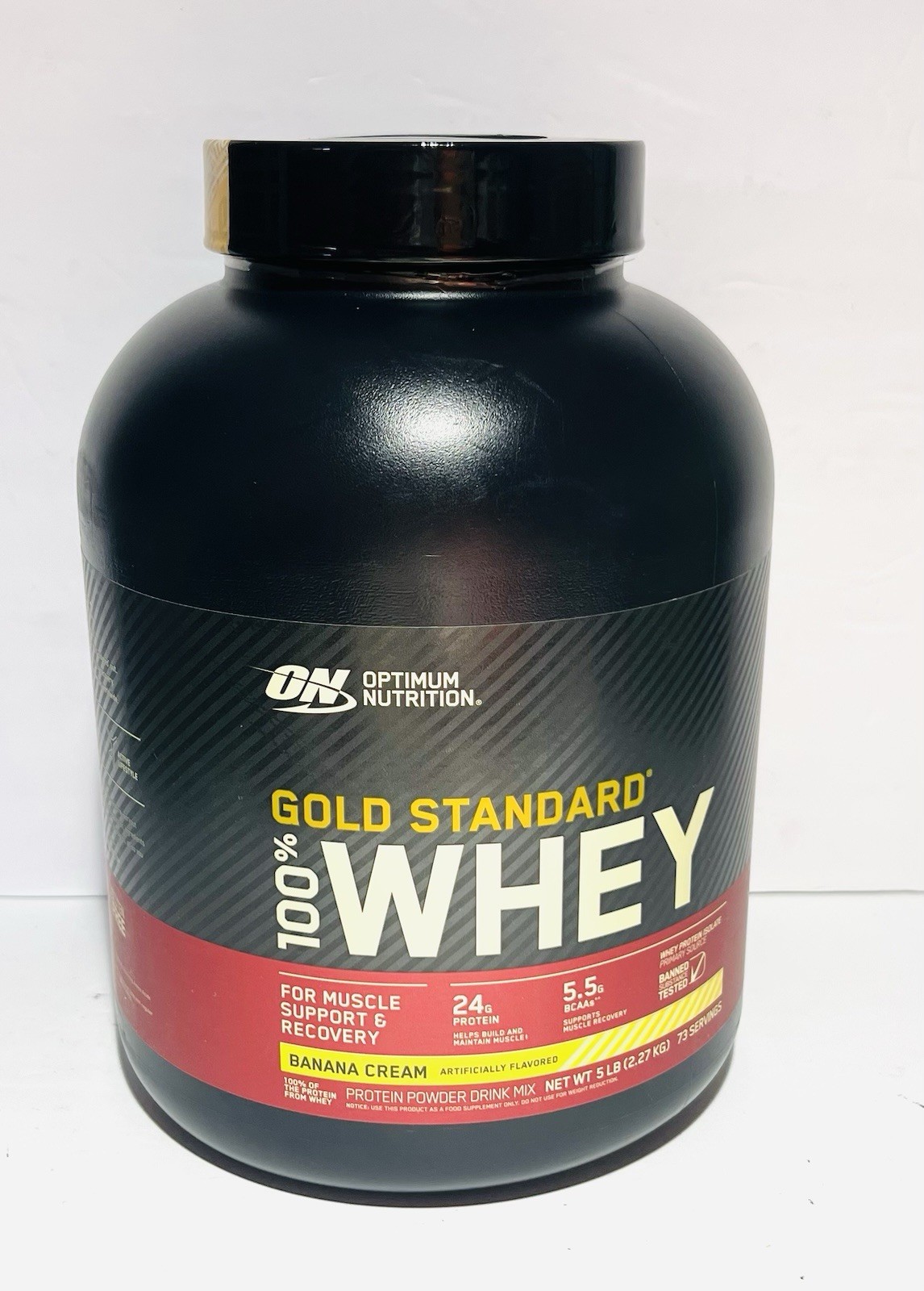 OPTIMUM NUTRITION GOLD STANDARD 100% Whey Protein 5LB Muscle Support & Recovery